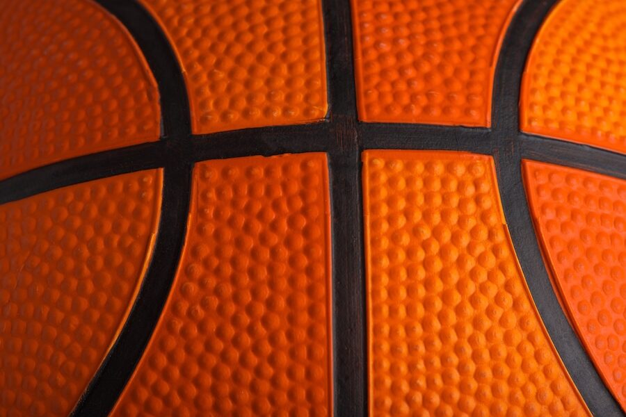 Close up of a basket ball