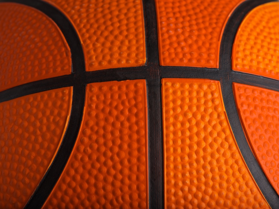 Close up of a basket ball