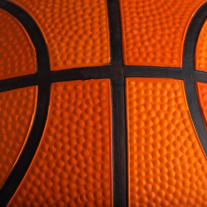 Close up of a basket ball